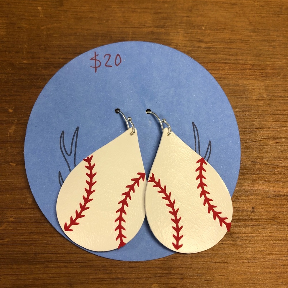 Baseball earrings